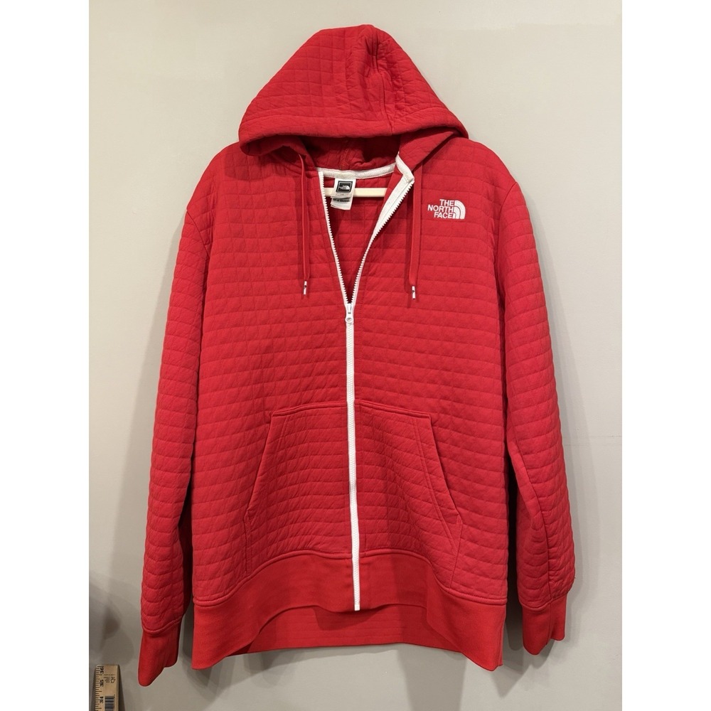 The North Face Red Thermoball Hoodie Full Zip Men's Hiking Outdoor Large